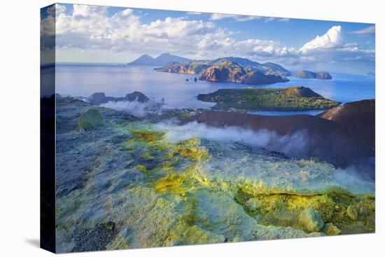 Europe, Italy, Sicily, Aeolian Islands, Vulcano Island, High angle view of , Aeolian Islands from V-Marco Simoni-Premier Image Canvas