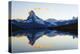 Europe, Switzerland, Valais, Zermatt, Matterhorn (4478M), Stellisee Lake-Christian Kober-Premier Image Canvas