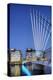 Europe, United Kingdom, England, Lancashire, Manchester, Salford Quays, Media City Footbridge-Mark Sykes-Premier Image Canvas