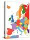 Europe With Editable Countries-Bruce Jones-Stretched Canvas