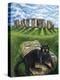 European Cat at Stonehenge/Great Britain-Isy Ochoa-Premier Image Canvas