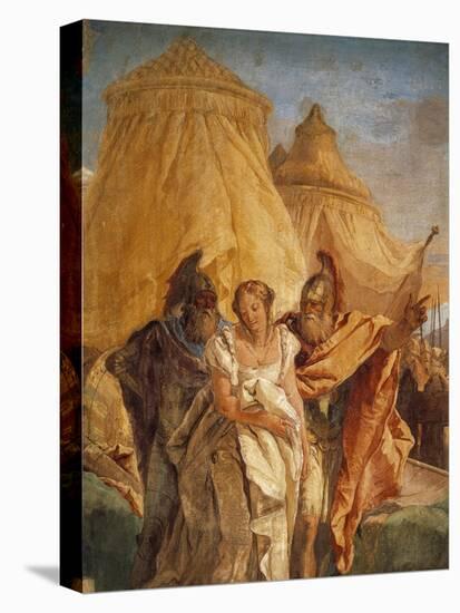 Eurybates and Talthybius Lead Briseis to Agamemnone-Giambattista Tiepolo-Premier Image Canvas