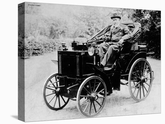 Evelyn Ellis Driving an 1895 Panhard, (1895)-null-Premier Image Canvas