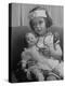 Evelyn Mott playing Nurse with doll as parents adjust children to abnormal conditions in wartime-Alfred Eisenstaedt-Premier Image Canvas