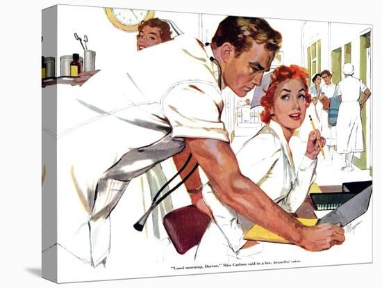 Even Doctors Are Human  - Saturday Evening Post "Leading Ladies", April 3, 1954 pg.26-Robert Meyers-Premier Image Canvas