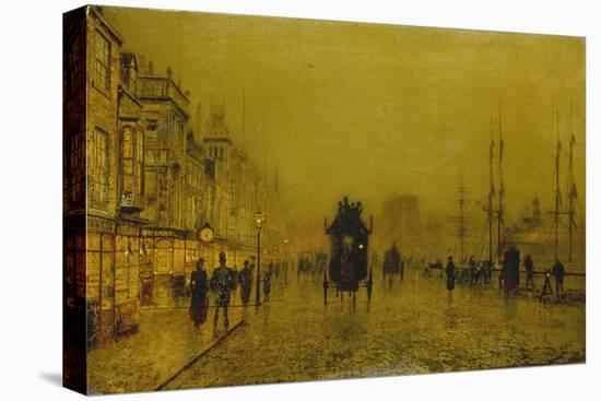 Evening at the Docks of Glasgow-John Atkinson Grimshaw-Premier Image Canvas