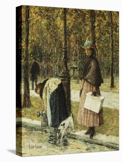 Evening, Champs-Elysees-Childe Hassam-Premier Image Canvas