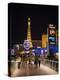 Evening from Walkway, Las Vegas Boulevard, the Strip, Las Vegas, Nevada, Usa-Walter Bibikow-Premier Image Canvas