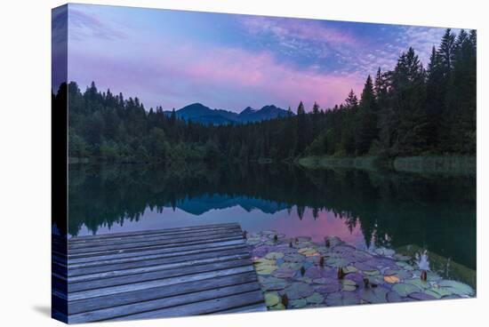 Evening Mood in the Crestasee at Flims-Armin Mathis-Premier Image Canvas