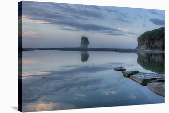 Evening Pororari Lagoon-Nathan Secker-Stretched Canvas