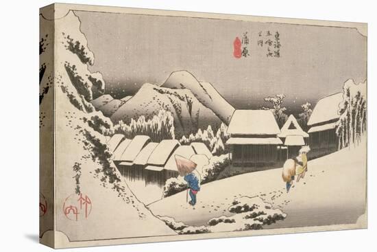 Evening Snow at Kambara-Utagawa Hiroshige-Premier Image Canvas