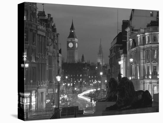 Evening View from Trafalgar Square Down Whitehall with Big Ben in the Background, London, England-Roy Rainford-Premier Image Canvas