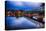 Evening View of the New Hope-Lambertville Bridge, New Hope, Pennsylvania-George Oze-Premier Image Canvas