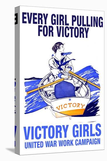 Every Girl Pulling for Victory-Edward Penfield-Stretched Canvas