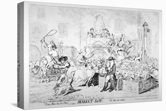 Every Man Has His Price - Sir Rt Walpole, Market Day, Sic Itur Ad Astra, 1788-James Gillray-Premier Image Canvas