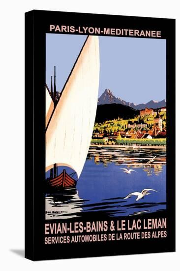 Evian les Bains and le Lac Leman-Georges Dorival-Stretched Canvas
