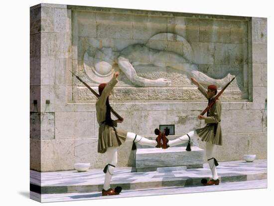 Evzones Guards in Front of Greek Parliament Building, Syntagma Square, Athens, Greece, Europe-Richardson Rolf-Premier Image Canvas