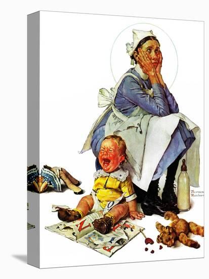 "Exasperated Nanny", October 24,1936-Norman Rockwell-Premier Image Canvas