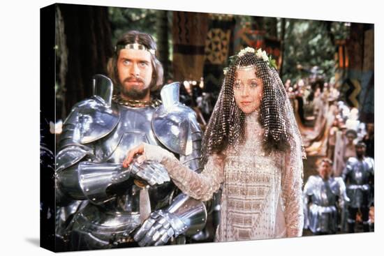 Excalibur by Joahn Booman with Nigel Terry (king Arthur) and Cherie Lunghi (Guenievre) c, 1981 (pho-null-Stretched Canvas