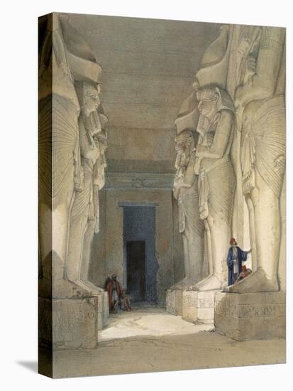 Excavated temple of Gyrshe, Nubia, 19th century-David Roberts-Premier Image Canvas