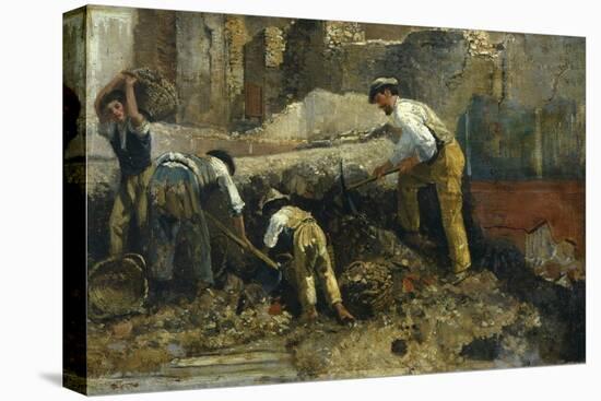 Excavations at Herculaneum-Filippo Palizzi-Premier Image Canvas
