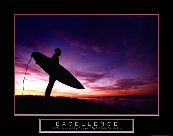 Excellence: Male Surfer-null-Stretched Canvas