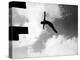 Excellent of Man Silhouetted Against Sky Doing Back Dive Off High Board-Rex Hardy Jr.-Premier Image Canvas