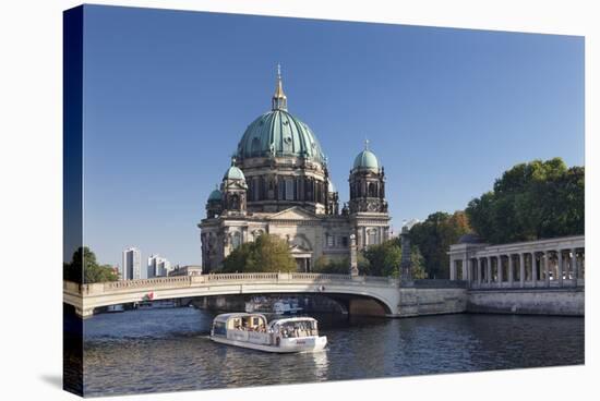Excursion boat on Spree River, Berliner Dom (Berlin Cathedral), UNESCO World Heritage, Berlin-Markus Lange-Premier Image Canvas