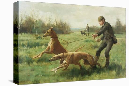 Exercising Greyhounds-George Goodwin Kilburne-Premier Image Canvas