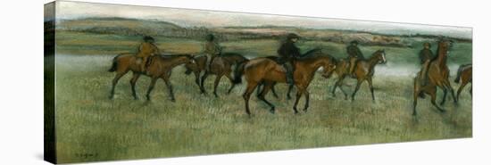Exercising Racehorses, C1880-Edgar Degas-Premier Image Canvas