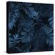 Exotic Tropical Vrctor Background with Hawaiian Plants and Flowers. Seamless Indigo Tropical Patter-Ms Moloko-Stretched Canvas