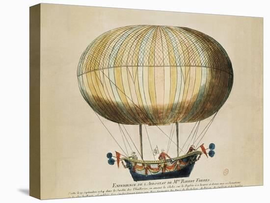 Experience of the Brothers Robert's Globe in the Tuileries Garden (19th September 1784)-null-Stretched Canvas