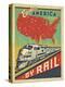 Explore America By Rail-Anderson Design Group-Stretched Canvas