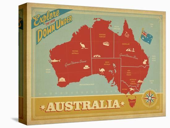 Explore Australia, The Land Down Under-Anderson Design Group-Stretched Canvas