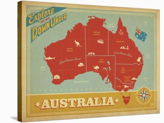 Explore Australia, The Land Down Under-Anderson Design Group-Stretched Canvas