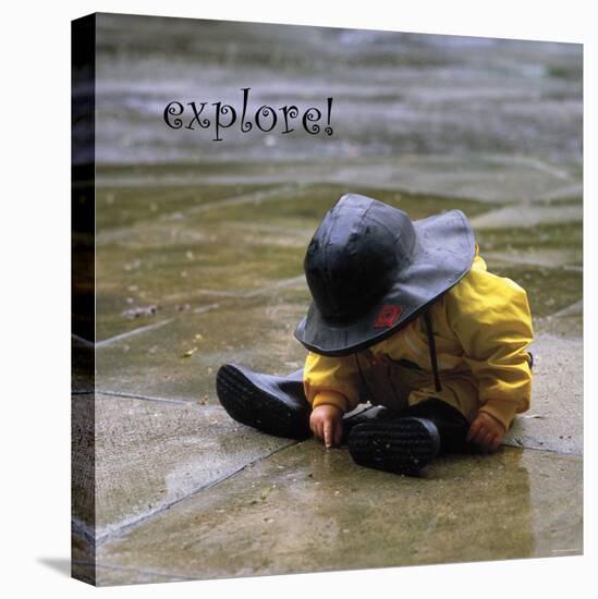 Explore: Child in the Rain-Nicole Katano-Stretched Canvas