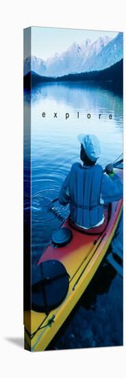 Explore - Kayaker-unknown unknown-Stretched Canvas