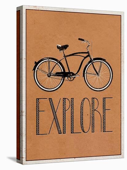 Explore Retro Bicycle Player Art Poster Print-null-Stretched Canvas