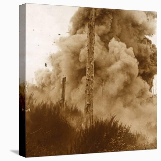 Explosion of a mine, Vosges, eastern France, c1914-c1918-Unknown-Premier Image Canvas