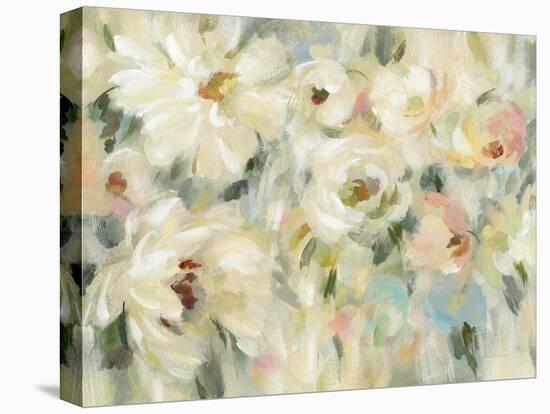 Expressive Pale Floral Crop-Silvia Vassileva-Stretched Canvas