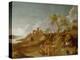 Extensive Hilly Landscape with Cattle, Sheep and Goats-Potter-Premier Image Canvas