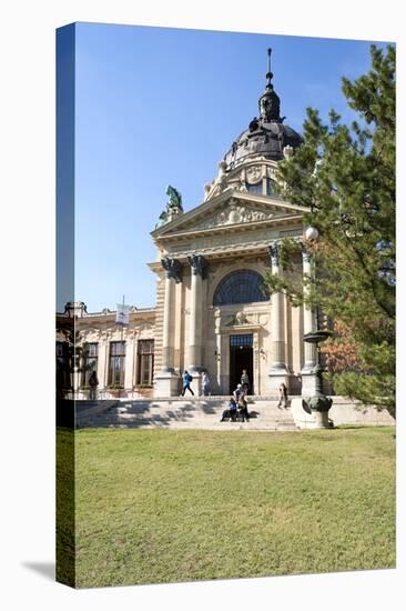 Exterior Facade with Columns and Sculptures of the Famed Szechenhu Thermal Bath House-Kimberly Walker-Premier Image Canvas