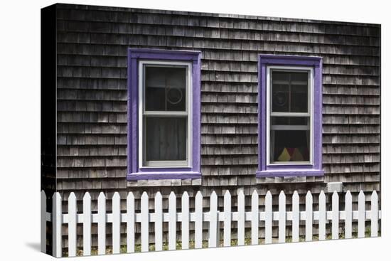 Exterior of a Shingle Carpenter Gothic (Gingerbread) Cottage with White Picket Fence-Julian Castle-Stretched Canvas