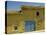 Exterior of an Adobe House with a Tile Roof and Blue Door, Salamanca, Castile Leon, Spain-Michael Busselle-Premier Image Canvas