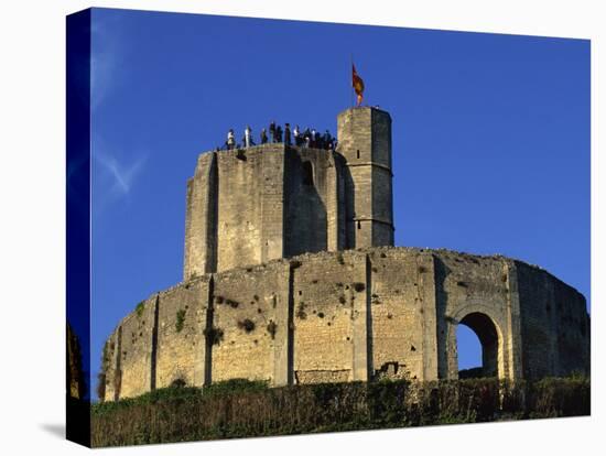 Exterior of Gisors Castle with Visitors on Battlements, Haute Normandie, France, Europe-Thouvenin Guy-Premier Image Canvas