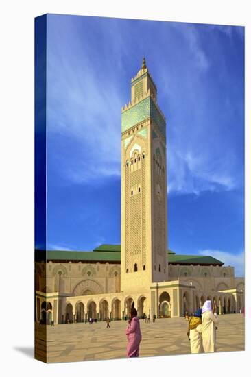 Exterior of Hassan Ll Mosque, Casablanca, Morocco, North Africa, Africa-Neil Farrin-Premier Image Canvas