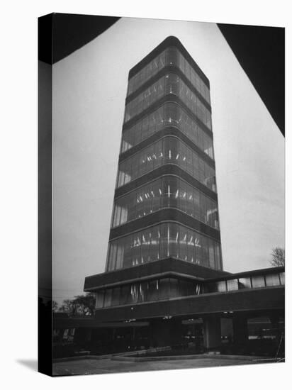 Exterior of Modern Research Tower Built by Frank Lloyd Wright For Johnson Wax Co-Eliot Elisofon-Premier Image Canvas