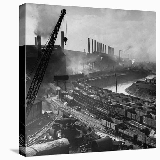 Exterior of Peech and Tozer Steel Mill-null-Premier Image Canvas