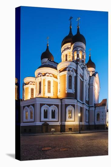 Exterior of Russian Orthodox Alexander Nevsky Cathedral at night, Toompea, Old Town, UNESCO World H-Ben Pipe-Premier Image Canvas