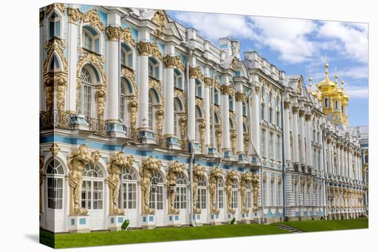 Exterior View of the Catherine Palace, Tsarskoe Selo, St. Petersburg, Russia, Europe-Michael Nolan-Premier Image Canvas